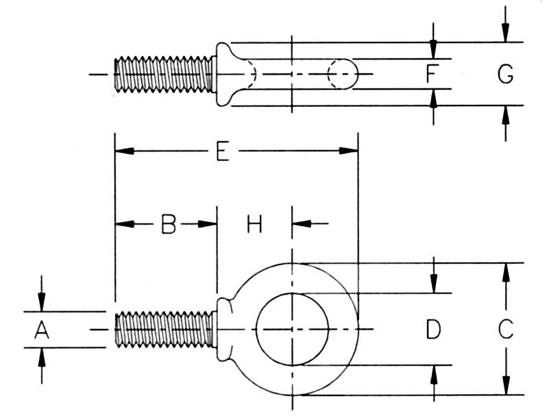 Eye Bolt Shoulder Type Machinery Crosby S/M279 Certex UK